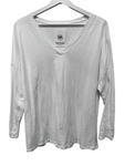 Camiseta algodon cuello pico manga larga