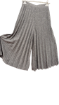 Falda pantalon gris plisada cintura elástica