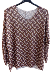 Jersey para tallas grandes, tacto agradable y dibujo laberinto