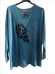 Jersey ablusonado de tallas grandes. Tacto suave