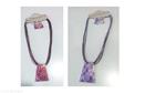 Juego collar gargantilla y pendientes, con trapecio "trencadis" 