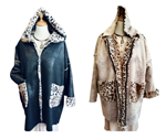 Abrigo con forro Animal Print y capucha