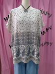 Blusa de manga corta, estampada, tallas grandes