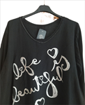 Camiseta casual de manga larga, tallas grandes 