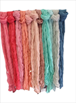Pashminas colores lisos, primaverales y veraniegas. arrugado ondulado