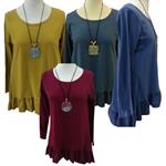 Blusón camiseta, con bajo irregular