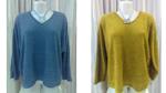 Jersey ablusonado evasé en cuello V, oversize.y talla grande