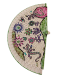 Abanico de madera dibujo trencadisc de Gaudi