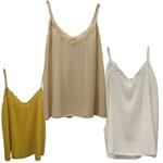 Camiseta-blusa lencera minimalista, disponible en dos colores