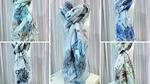 Pashminas estampada, flores grandes y pequeñas
