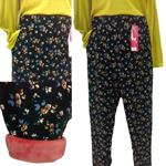 Pantalon legging térmico, estampado flores