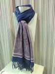 Pashmina cálida de cashemire con estampado paisley en extremo