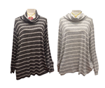 Jersey de cuello alto con rayas horizontales