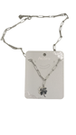 Collar de acero en foma de trebol de catro hojas