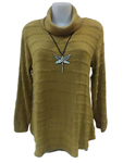 Jersey de cuello alto, holgado, gris, mostaza y granate