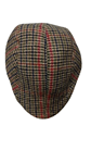 Gorra para hombre de cuadros con visera