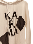 Sudadera blanca con capucha "Karma" | 50-6-063-1-1590 | Ropa y complementos para todas, tallas grandes, moda casual, elegante y cómoda.
