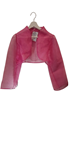 Chaqueta torera transparente, tono rosa