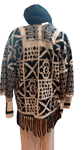 Chaqueta inspiración poncho para mujer