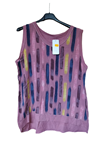 Blusa tirantes amplios, algodón, estampado tallas grandes