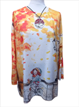 Camiseta con dibujos originales y alegres, tallas grandes