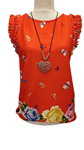 Blusa sin mangas con estampado de flores y mariposas