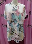Blusón con mariposas en tallas grandes u oversize