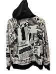 Sudadera con capucha estampado de noticias de periodico