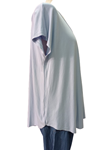 Camiseta manga corta, evase con pliegues dibujados, tallas grandes
