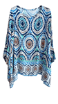 Blusón holgado, estampado inspiración mandala, tallas grandes