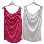 Blusa sin mangas, cuello en uve holgado