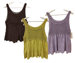 Blusa de tirantes con encajes hecho de crochet