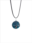 Colar con medallón colgante, árbol de la vida en relieve