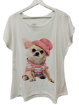 Camiseta Blanca sin mangas con dibujos fantasias