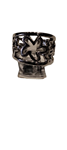 Anillo de acero inoxidable con margaritas