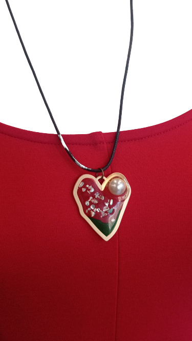 Collar Corazon esmaltado