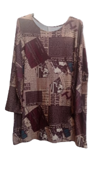 Camiseta larga de talla grande