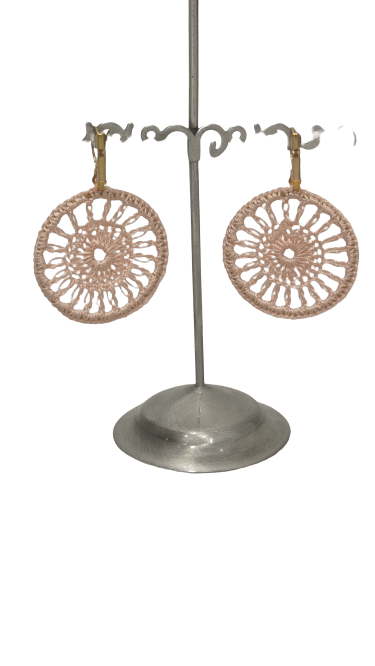 Pendientes ganchillo Roseton