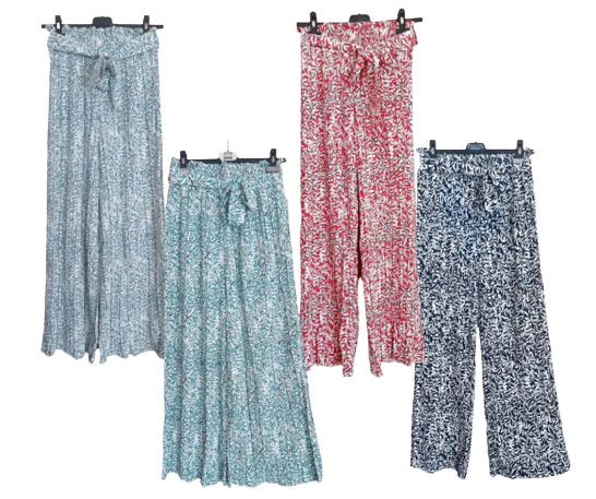 Pantalon palazzo plisado