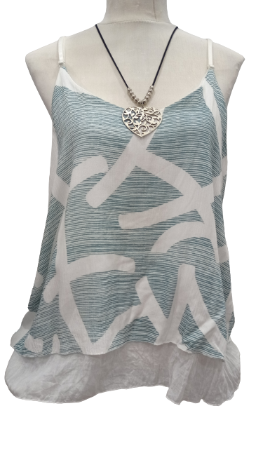 Blusa de tirantes verde