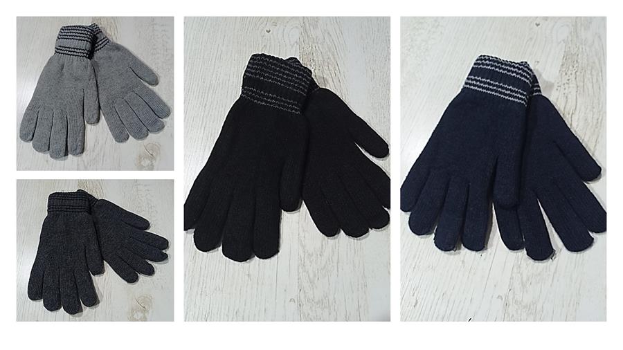 Guantes de punto, forrados, para caballero, o jóvenes