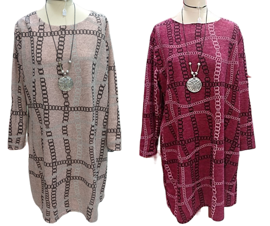 Vestido con cadenas, oversize, ideal tallas grandes