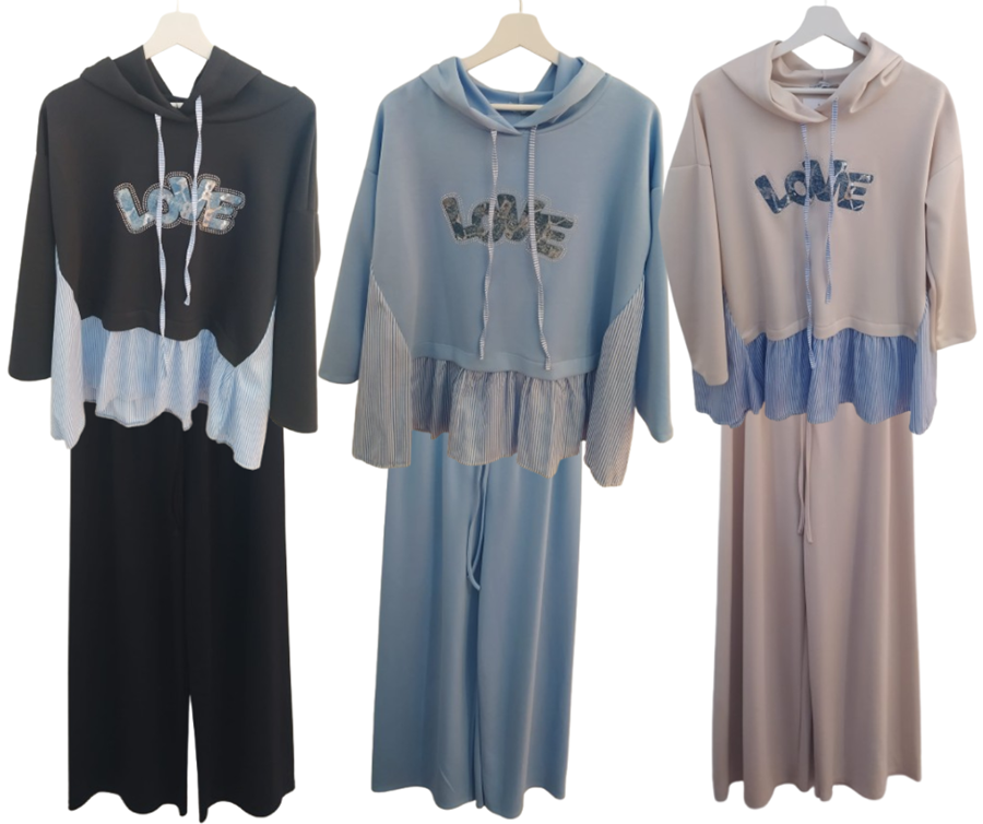 Conjunto Chandal elegante LOVE, tallas grandes