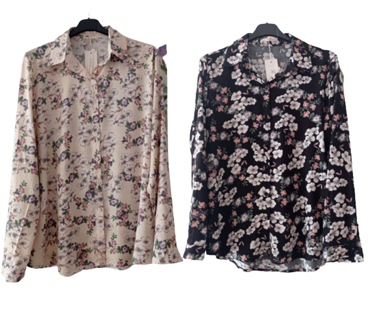 Camisa manga larga estampado flores