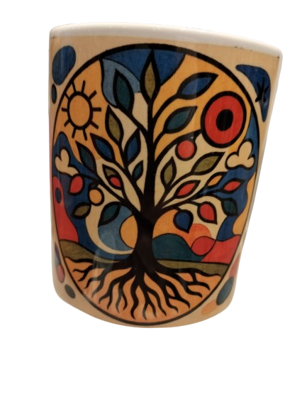 Taza ceramica Personalizada. Arbol de la Vida al estilo Miro