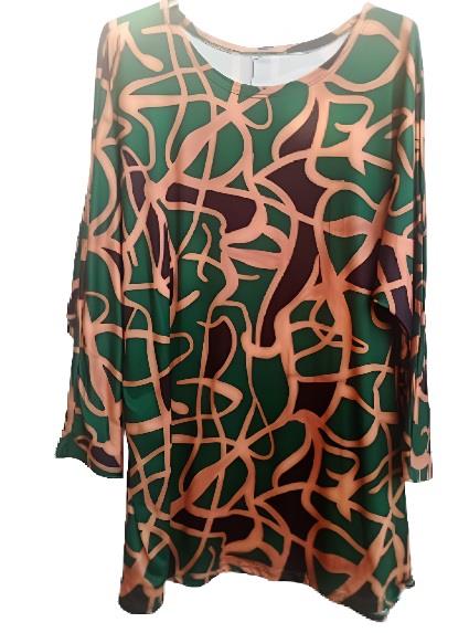 Camiseta talla grande enmanga larga