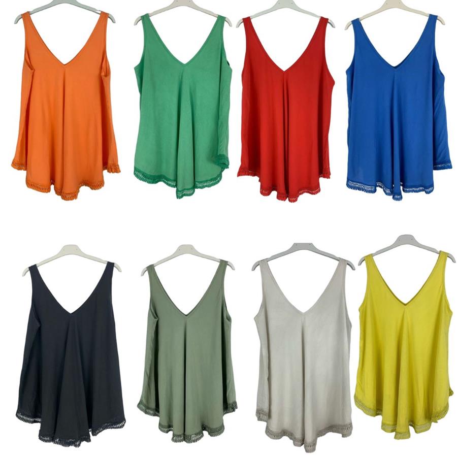 Blusa de tirantes de algodón, tallas grandes, evasé