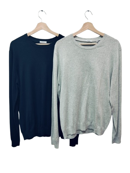 Jersey fino de cuello redondo para hombre