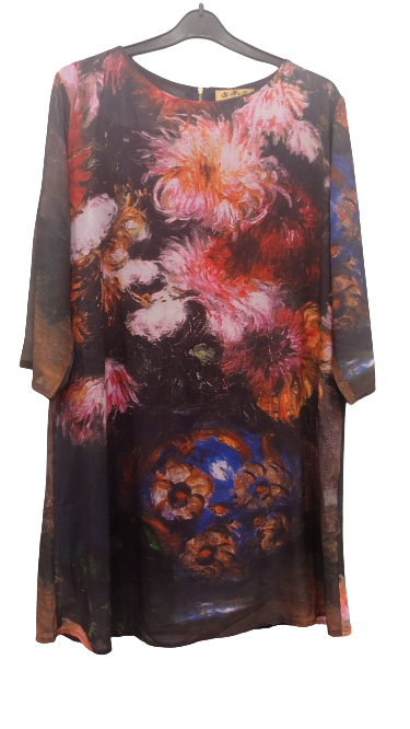 Vestido recto tipo tunica