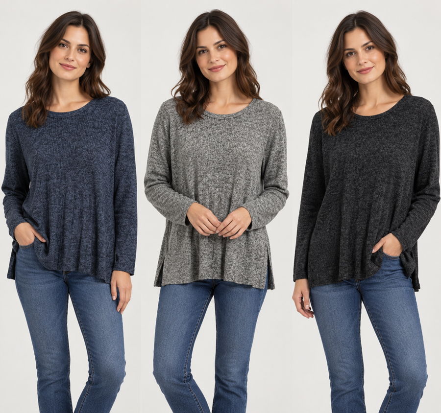 Jersey talla grande liso con relieves